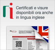 Certificati e visure in lingua inglese Certificati e visure in lingua inglese