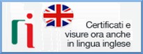 Certificati e visure in lingua inglese ridotto cornice Certificati e visure in lingua inglese ridotto cornice
