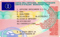 Fac simile carta officina (fronte)